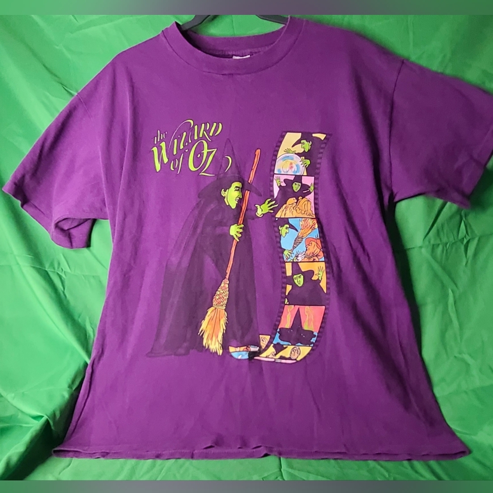 Vintage Single Stitch Wizard Of Oz Wicked Witch T Shirt Size XL USA Purple